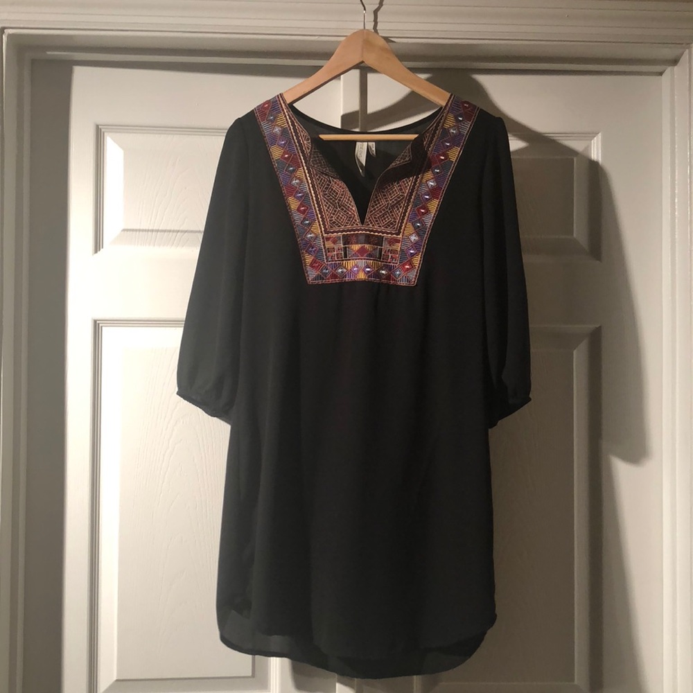 Black dress with detail